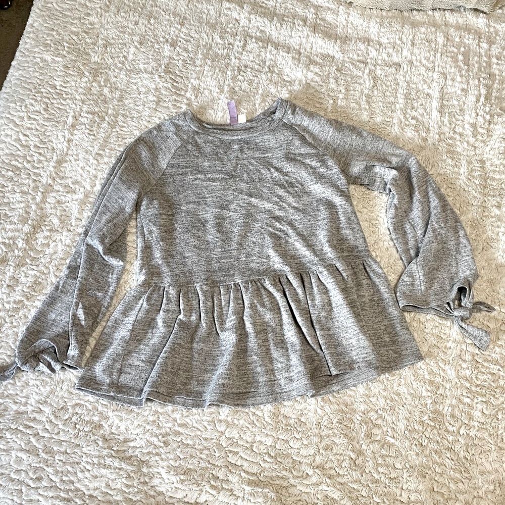 Grey Long Sleeve Top